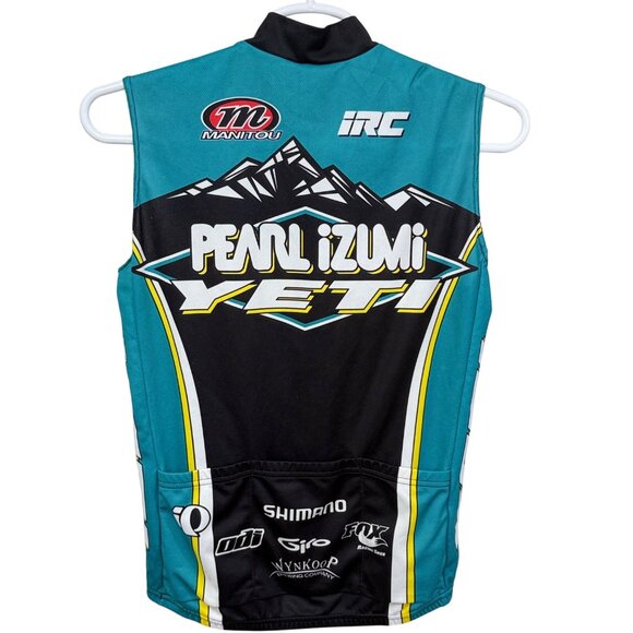 Pearl Izumi Cycling Jersey Mens Black/Teal Polyester Racing Fit Size Medium - Picture 2 of 7